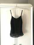 H&M hennes retro vintage czarna bluzka na ramiączkach basicowy top