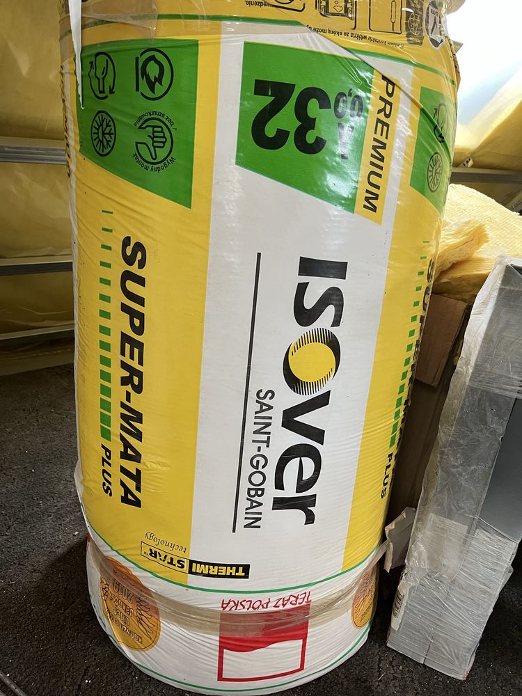 Wełna szklana isover super mata plus 15 cm 032