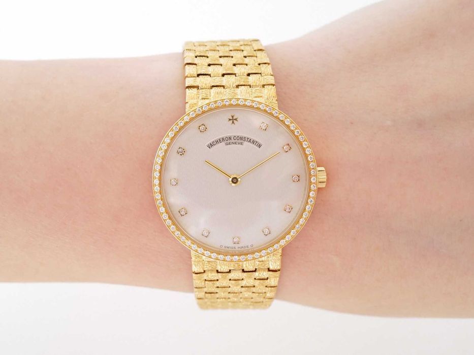 Vacheron Constantin Patrimony 18K Yellow Gold Diamonds 32mm