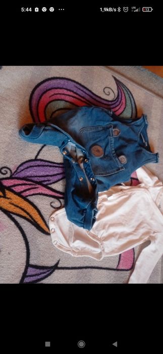 Zestaw body i spodnie ogrodniczki dla chłopca