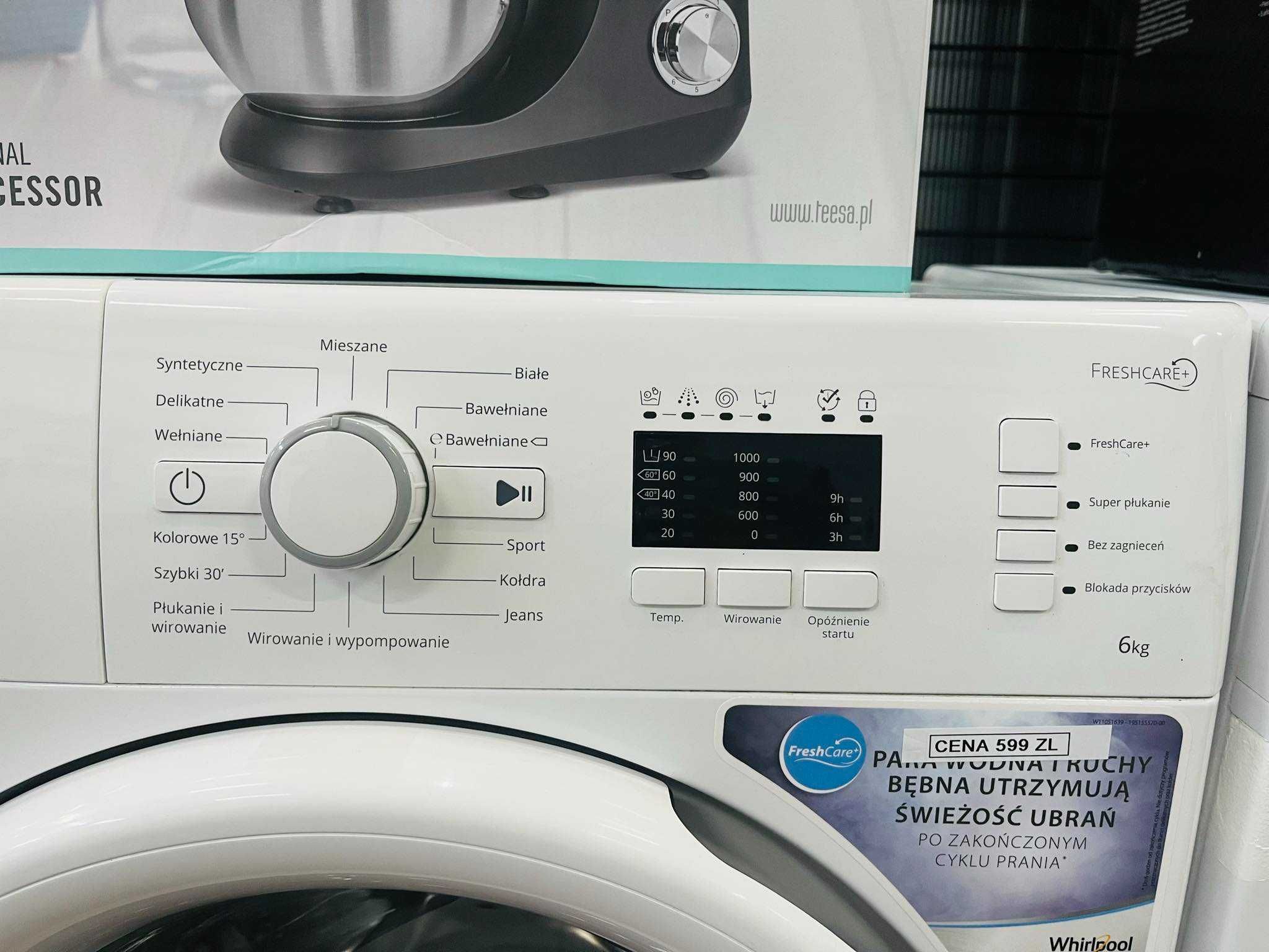 Pralka Whirlpool 6 kg załadunku 1000 Obr/min OUTLET AGD Krakowiaków 64
