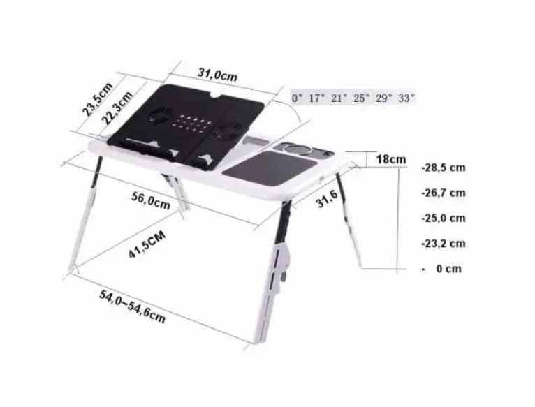 Столик для ноутбука E-table складной портативный с охлаждением