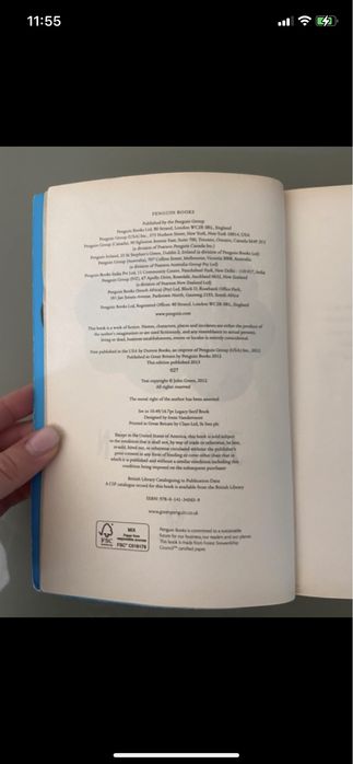 Livro “The Fault In Our Stars” em Inglês