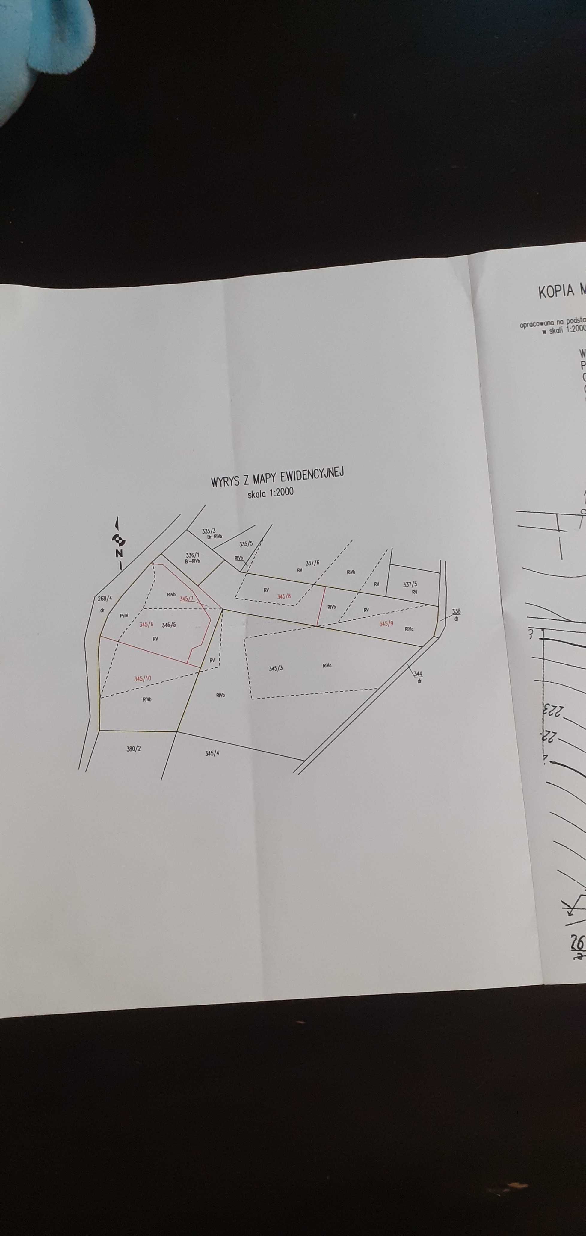 Działka budowlano-rolna 0,4505 ha - 0,4661 ha