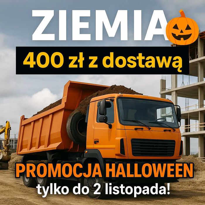 Ziemia na podniesienie i wyrównanie terenu – dostawa 25 ton / 400 zł