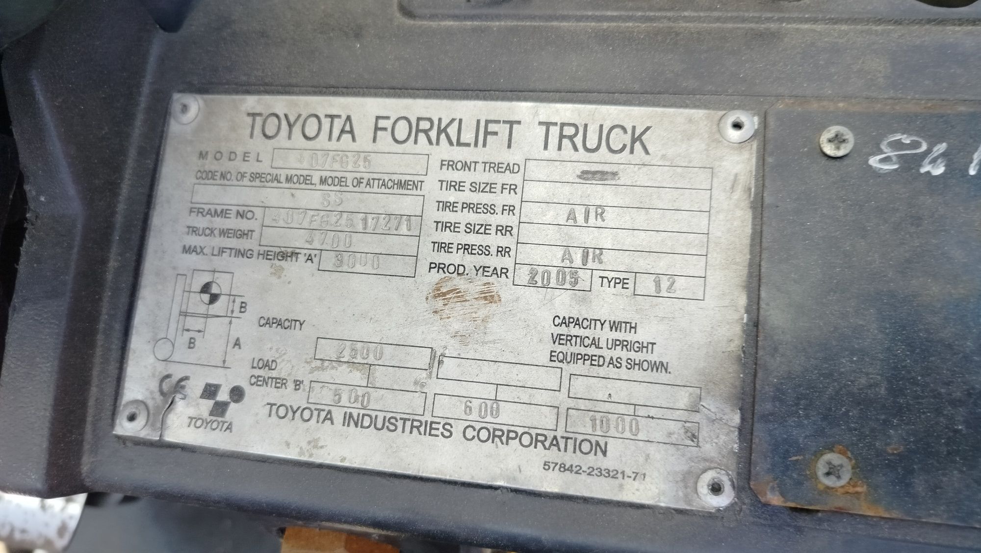 Wózek widłowy Toyota FG25