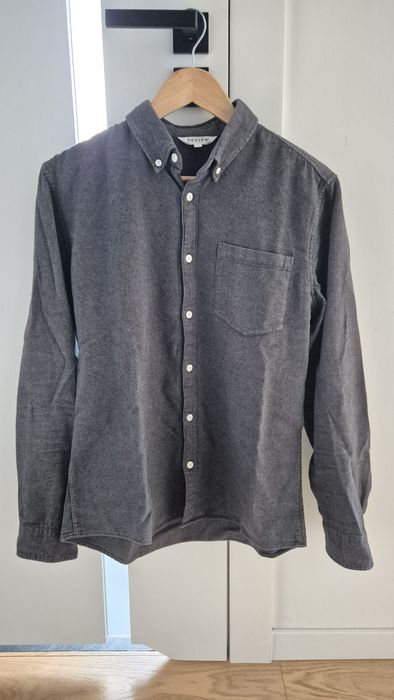 Koszula męska grafitowa casual Review M