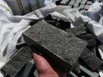 WYPRZEDAŻ !! CZARNA Kostka Granitowa cięto łupana Gabro 20x10x5cm