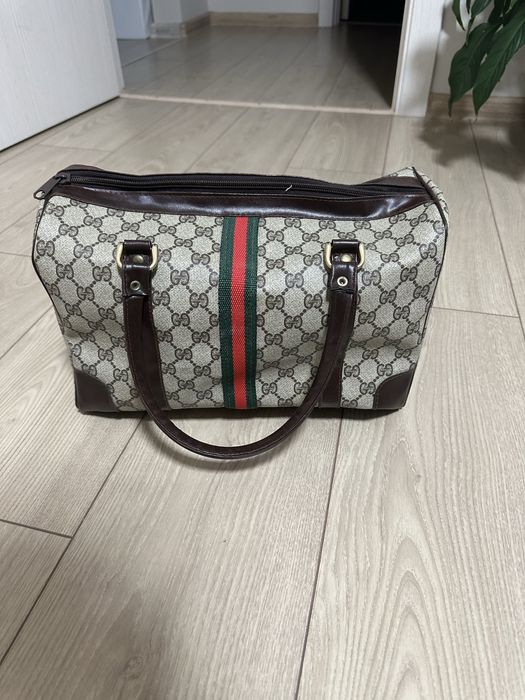 Vintage GUCCI Monogram Boston Top Handle Handbag