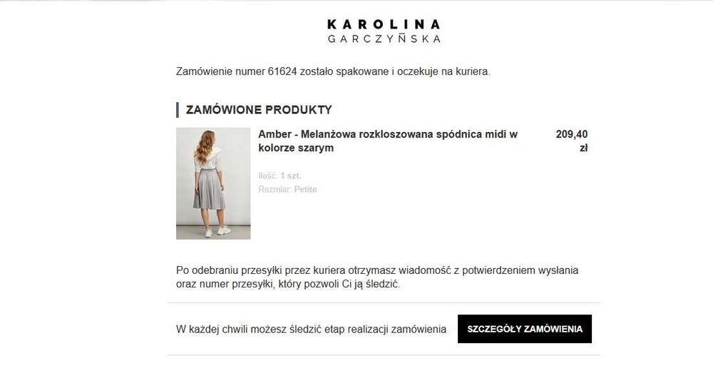 Spódnica Amber szara - Karolina Garczyńska