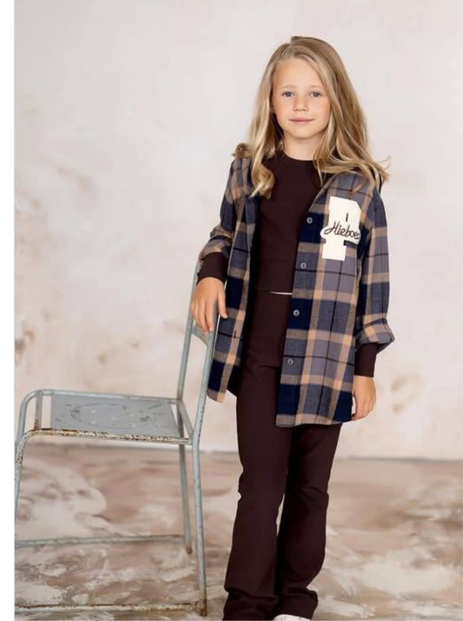 Koszula dziewczęca 146 – NOWA bez metki – modna kratka