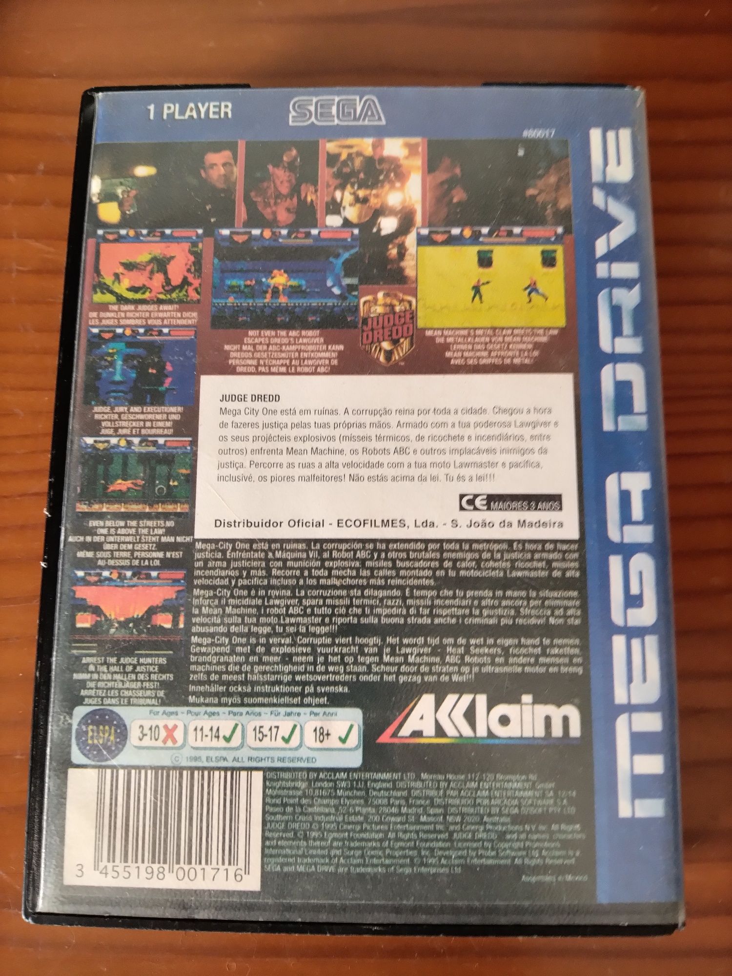 Jogo Judge Dredd Mega Drive