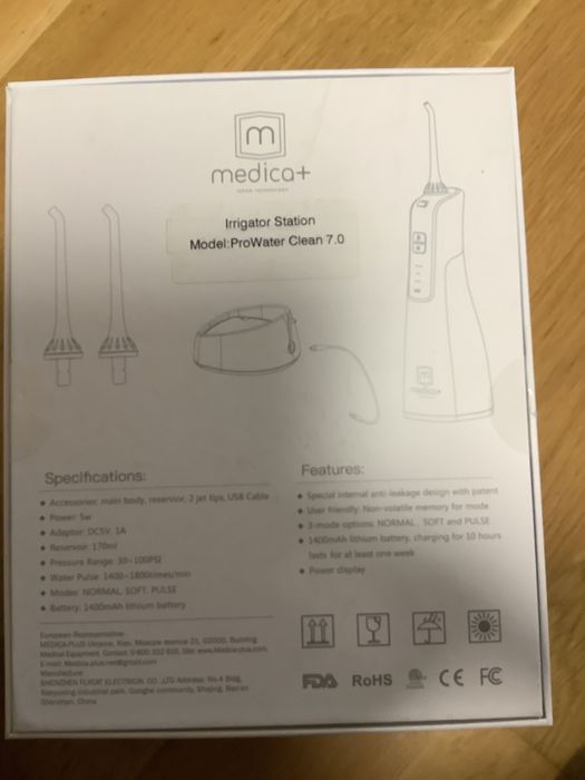 Ірригатор medica pro waterclean 7.0 (аккумулятор)