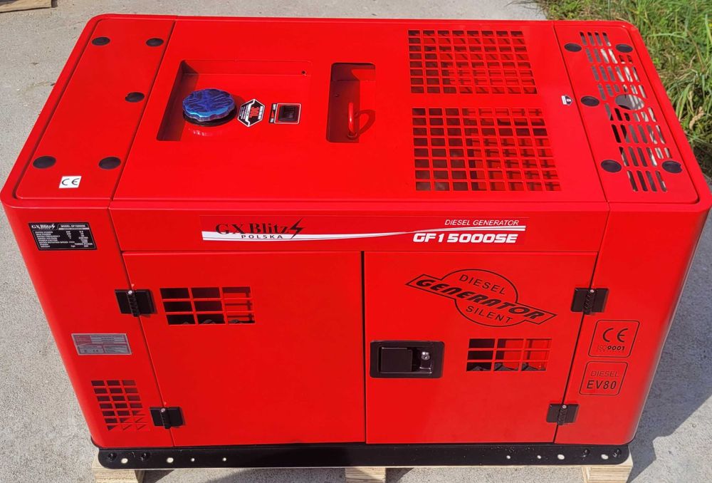 Agregat prądotwórczy 12.5KVa Diesel chłodzony cieczą odpalany z pilota