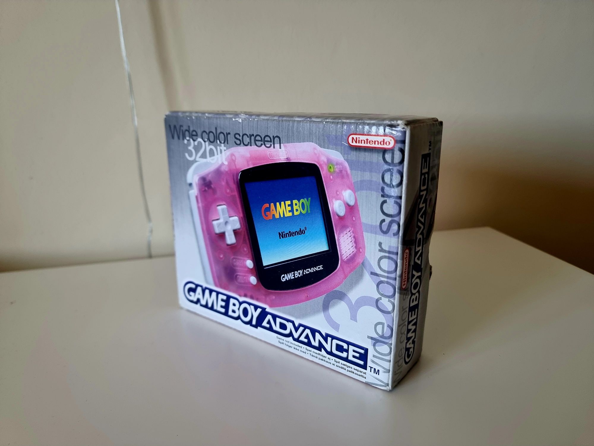 Konsola Gameboy Advance komplet box różowa GBA