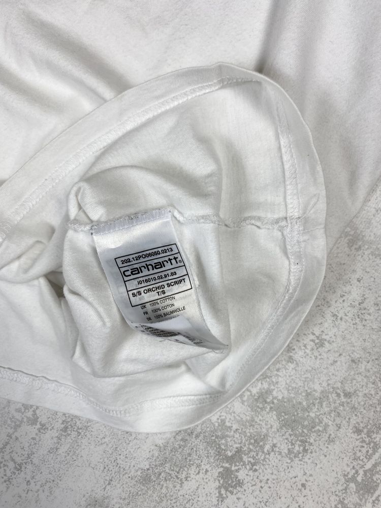 Біла футболка Carhartt з принтом логотипу