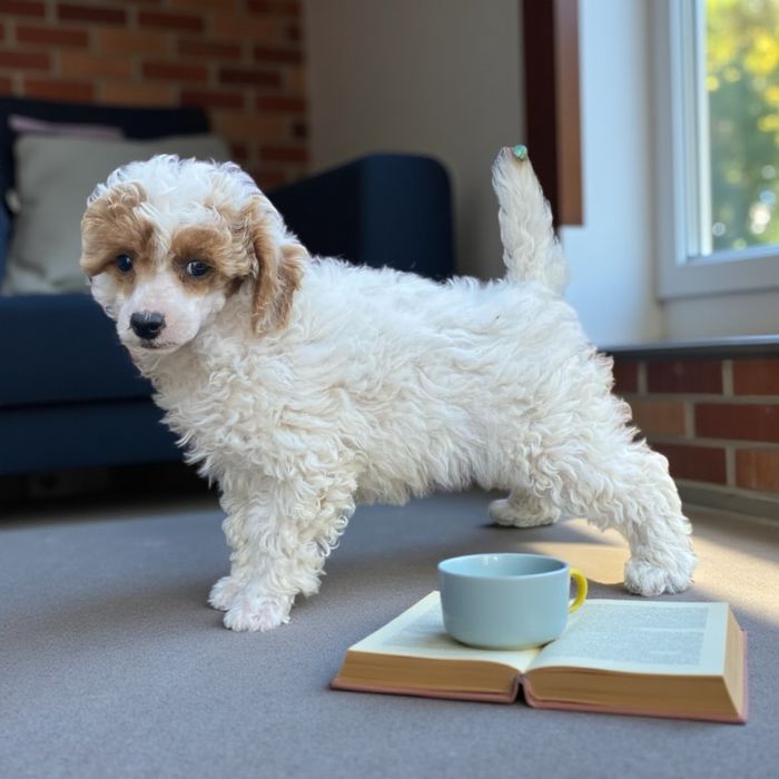 Sunia pudel toy/miniaturka  biało-ruda!!!