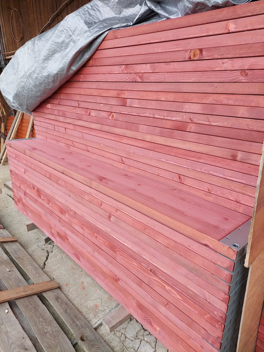 Nowe duże rusztowanie 90m2 elewacyjne Plettac drewniane podesty 2,5m