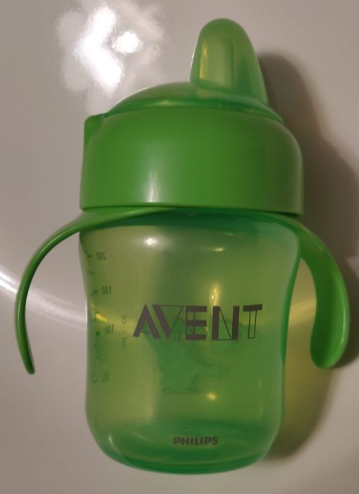 Copo pegas com bico rígido, Verde, 260mL, AVENT