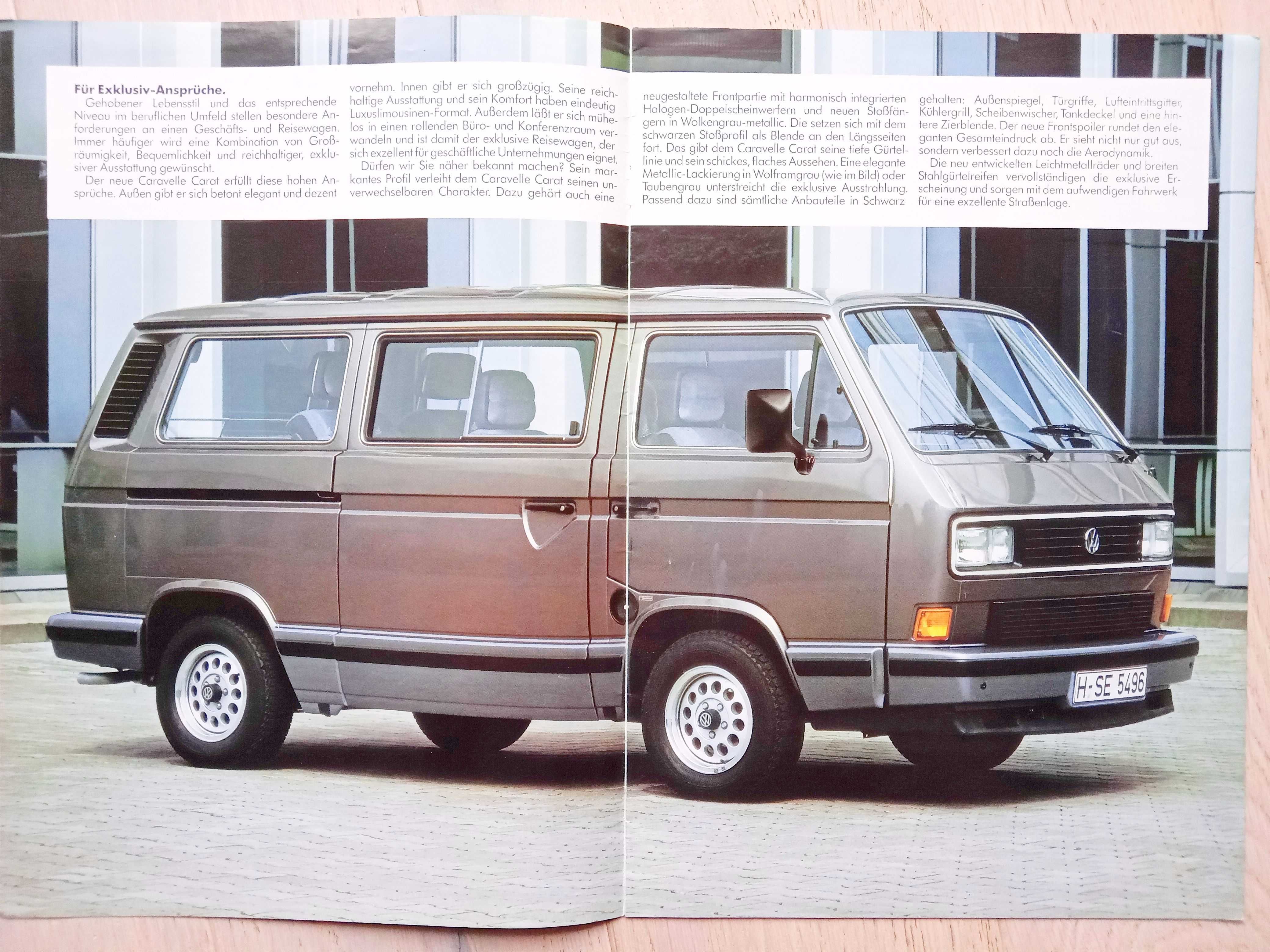 Volkswagen T3 Caravelle Carat - prospekt 1985 stan BDB- *RABATY 10%