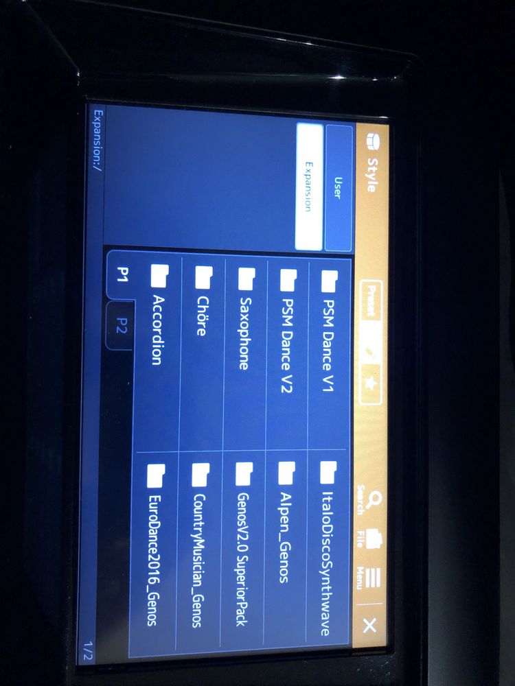 Yamaha GENOS dużo packów i styli