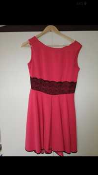 Piękna sukienka 38 M różowa