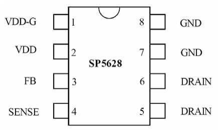 IC SP5628 SP5628P Low-Power Switching Power Supply Control