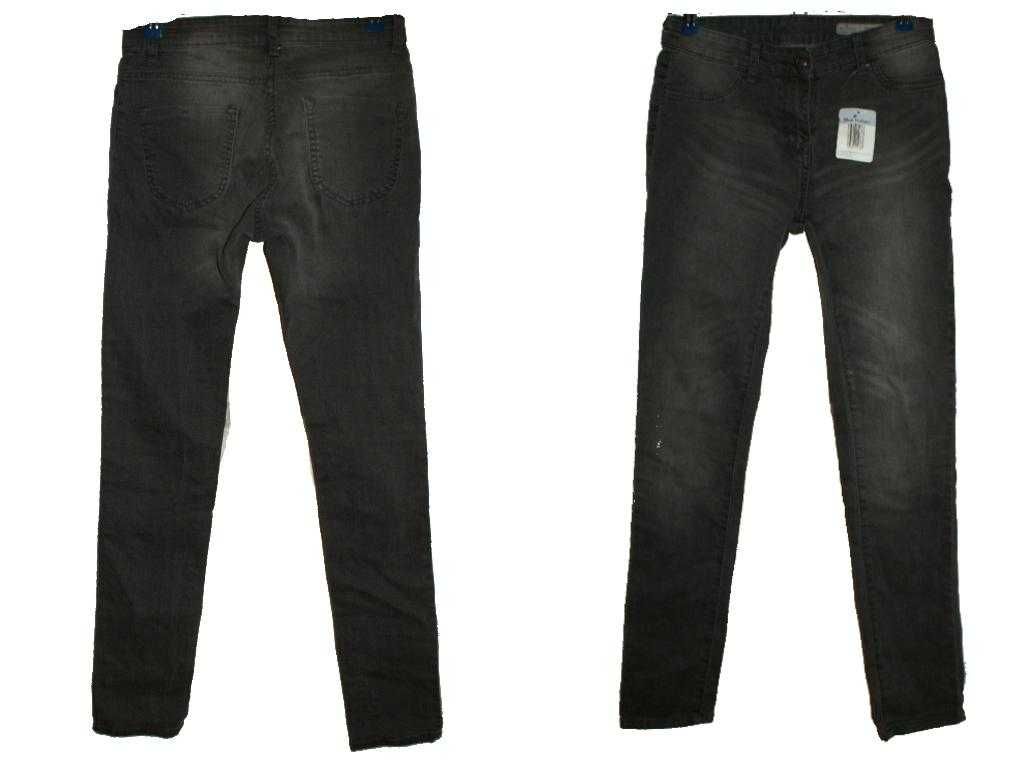 Blue Motion szare jeansy damskie skinny jeggins 40