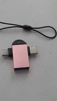 Переходник с USB на Tipe C и микро USB