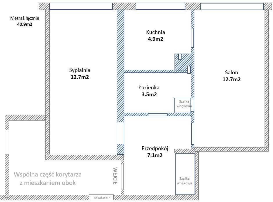 Przytulne mieszkanie na wynajem - 41m2 - Bartoszowice / Biskupin