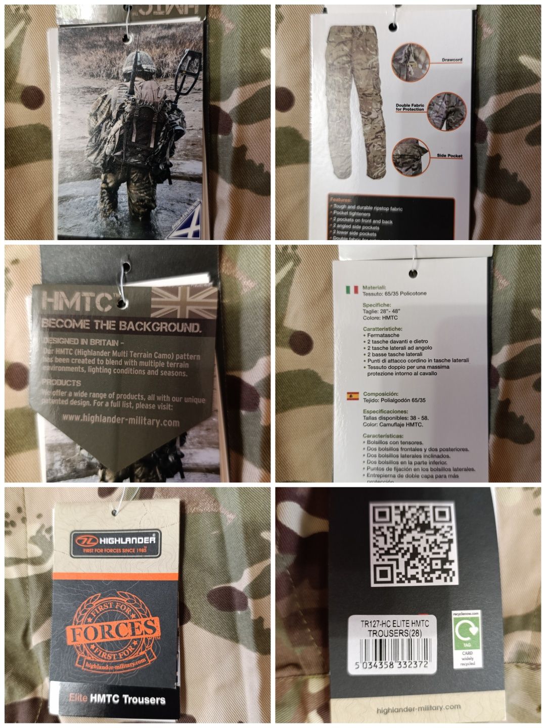 Брюки Highlander Mens Elite Combat HMTC MTP 28 30 32 38