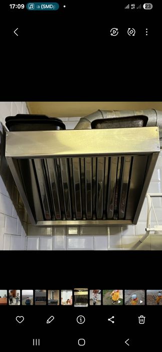 Витяжний зонт пристінний нержавійка витяжка шаурма пицца