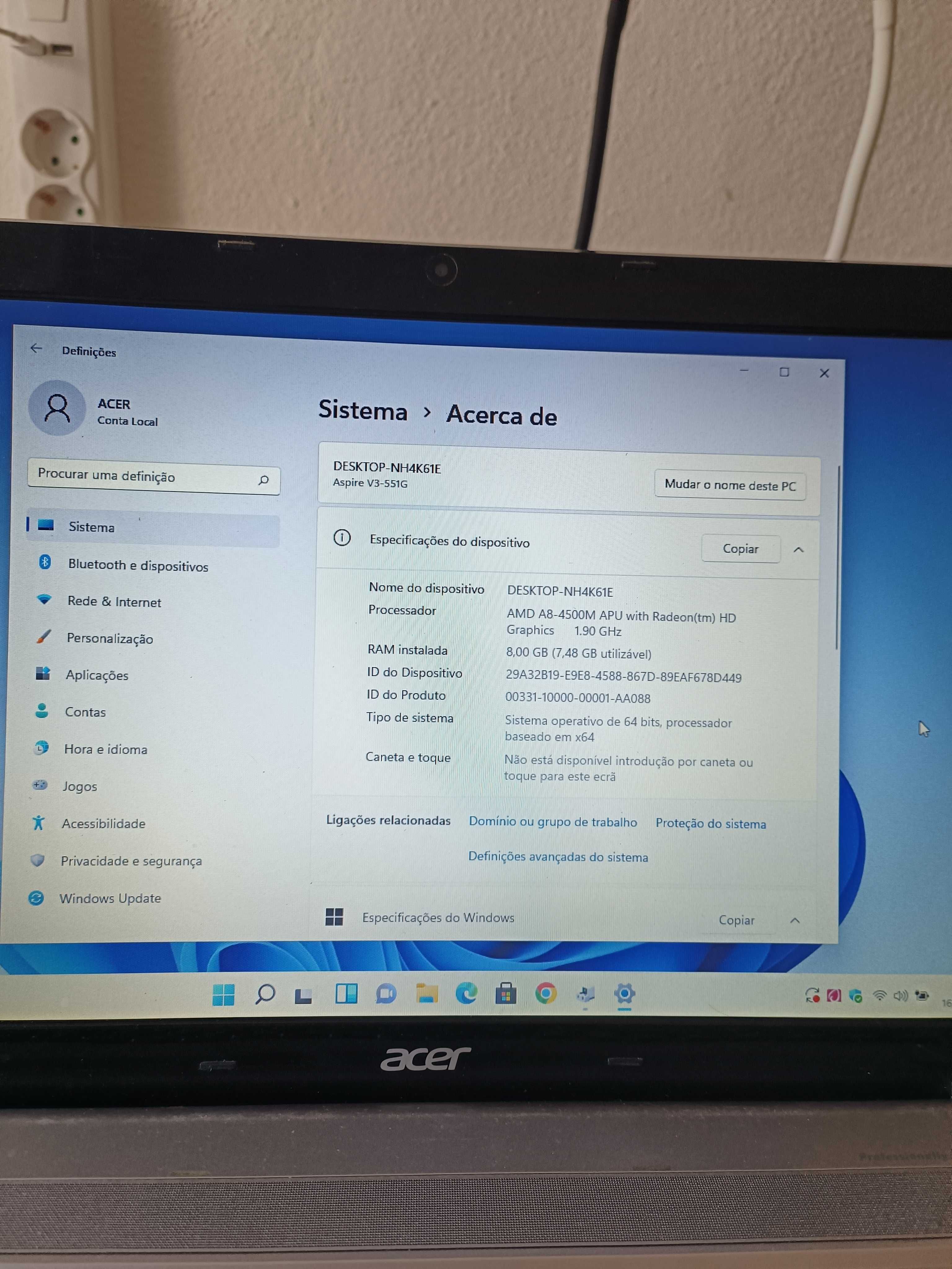 Acer Aspire V3 551G