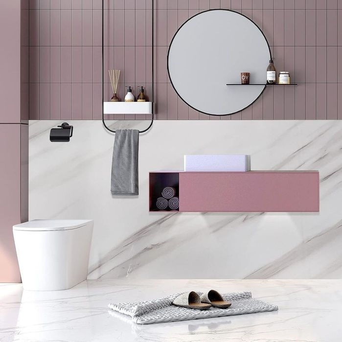 Okleina folia dekoracyjna 500 x 60 cm samoprzylepna Surmounty marmur