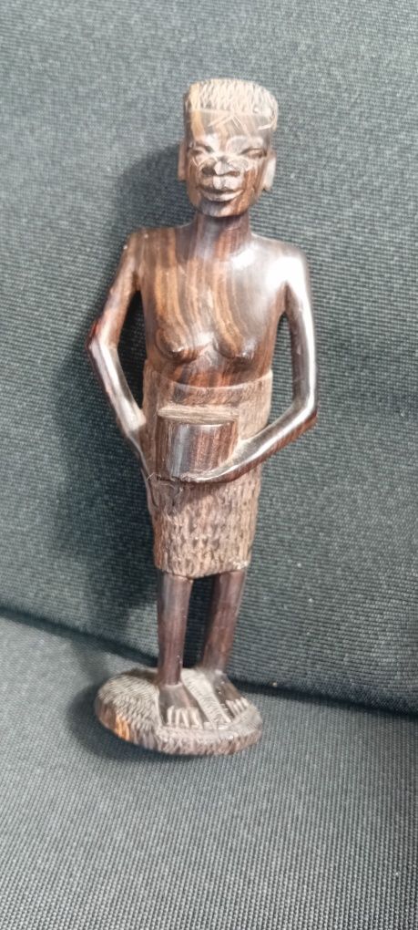 Figurka rzeźba kobiety drewno palisander Kongo