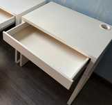 Biurko Ikea Micke małe oraz fotel obrotowy Ikea