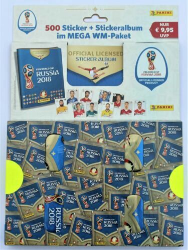 Panini Russia 2018 cromos 100 saquetas Caderneta Álbum Rússia WC
