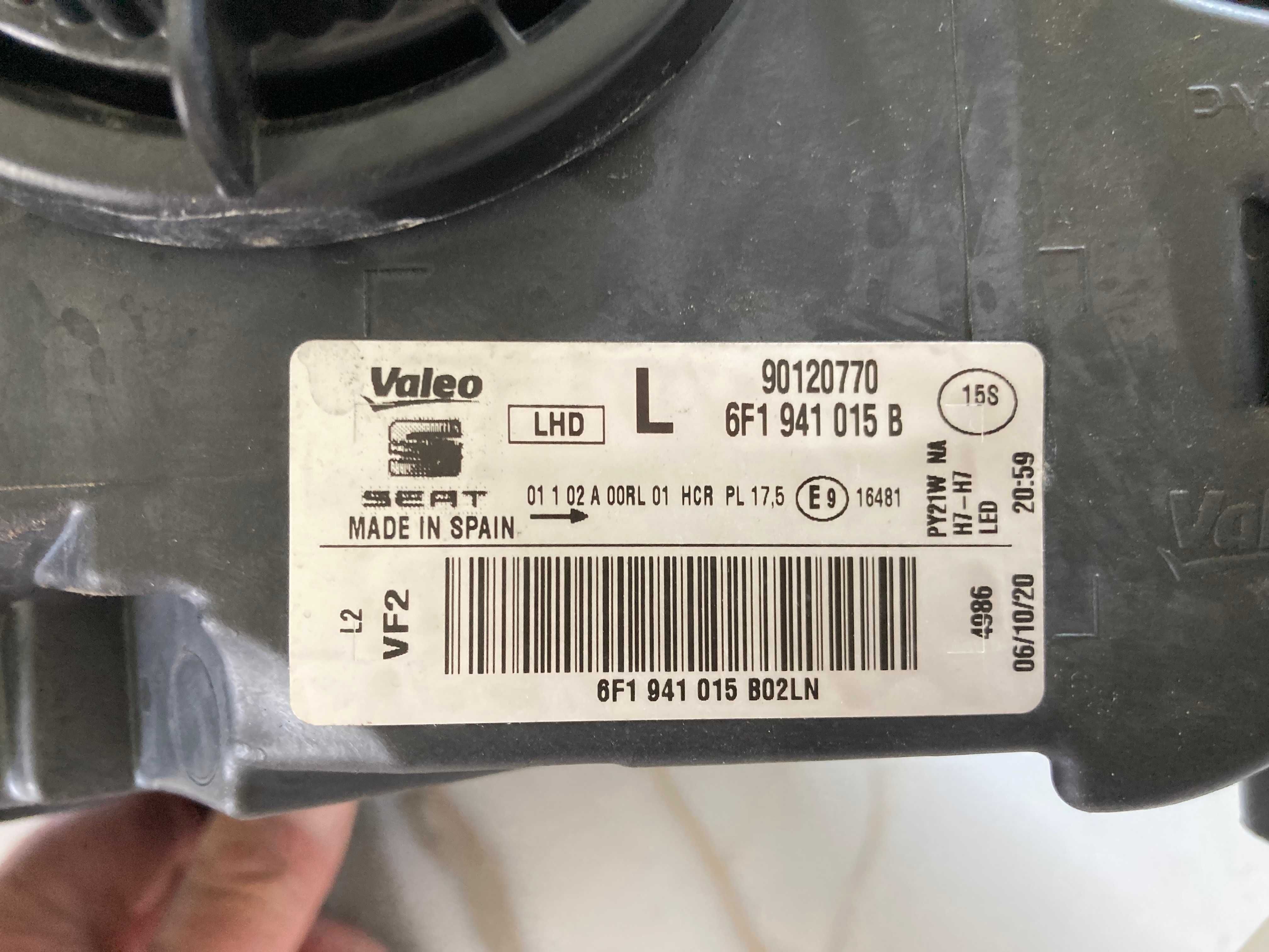 przednia lewa lampa seat ibiza V seat arona 6f1 h7 led 17->