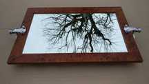 Lustro (mirror) vintage / wiszące / uchylne / regulowane / Barber styl