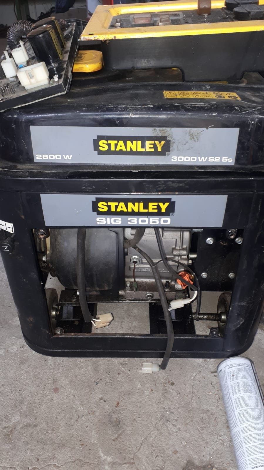 Agregat prądotwórczy Stanley uszkodzony