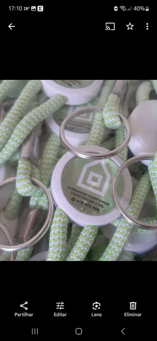 Porta chaves personalizados várias cores disponíveis