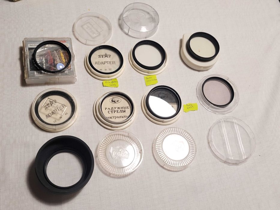 Zestaw filtrów fotograficznych - 52 mm - 7 sztuk + osłona i adapter
