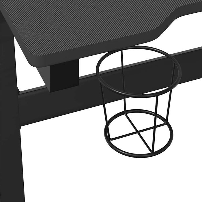 Vidaxl Biurko Z Led I Nogami W Kształcie Z, Czarne, 110X60X75 Cm