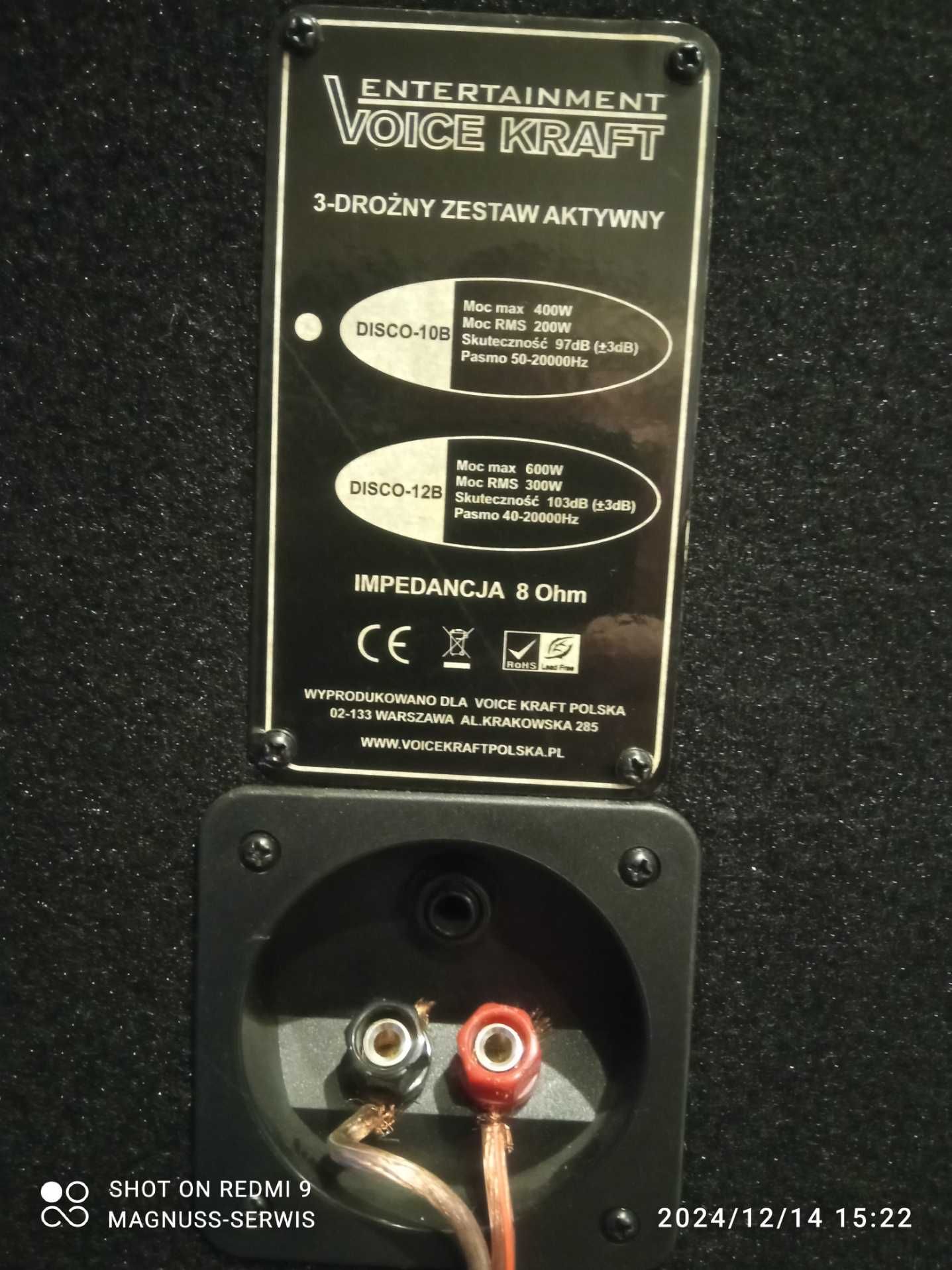 Kolumna pasywna estradowa Voice Kraft 400W 10B