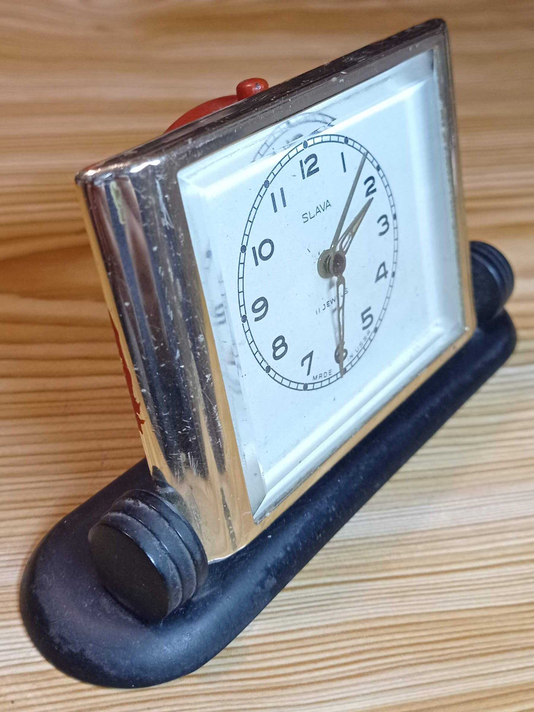 Настольные часы-будильник "SLAVA" в экспортном исполнении