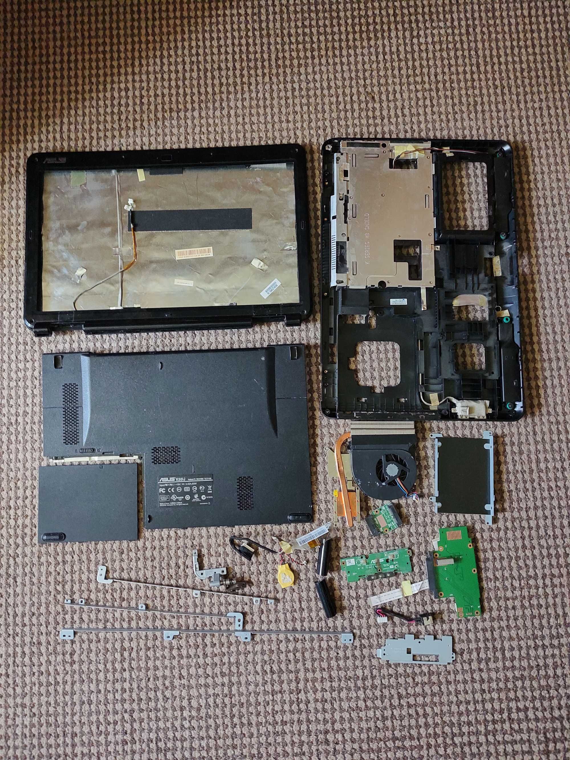 Ноутбук Asus K51AC, K50AF, K52D, K42j, X501A разборка