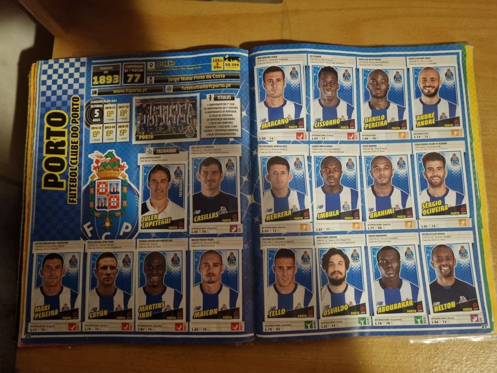 Cardeneta de futebol 15/16