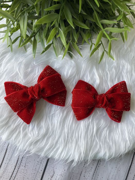 Świąteczne kokardki na spinkach