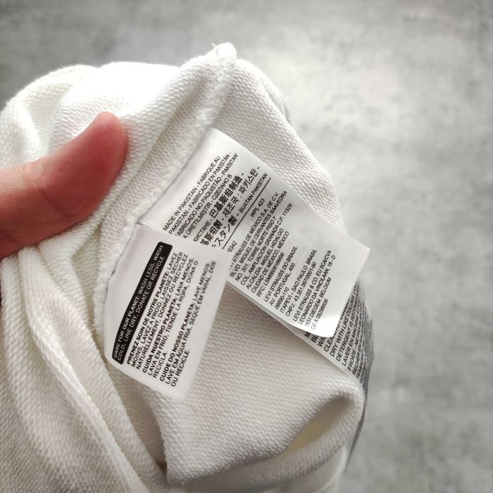 MĘSKA Bluza bez Kaptura Biała PREMIUM Bawełna Elegancka Levis Casual