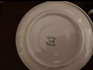 Servico de chá de porcelana antiga de coimbra.